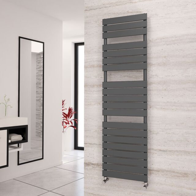 Alt Tag Template: Buy Eastgate Liso Anthracite Flat Tube Designer Towel Rail 1748mm H x 500mm W - Electric Only - Standard by Eastgate for only £323.82 in Electric Standard Designer Towel Rails, Eastgate Heated Towel Rails, Eastgate Liso Designer Heated Towel Rails at Main Website Store, Main Website. Shop Now