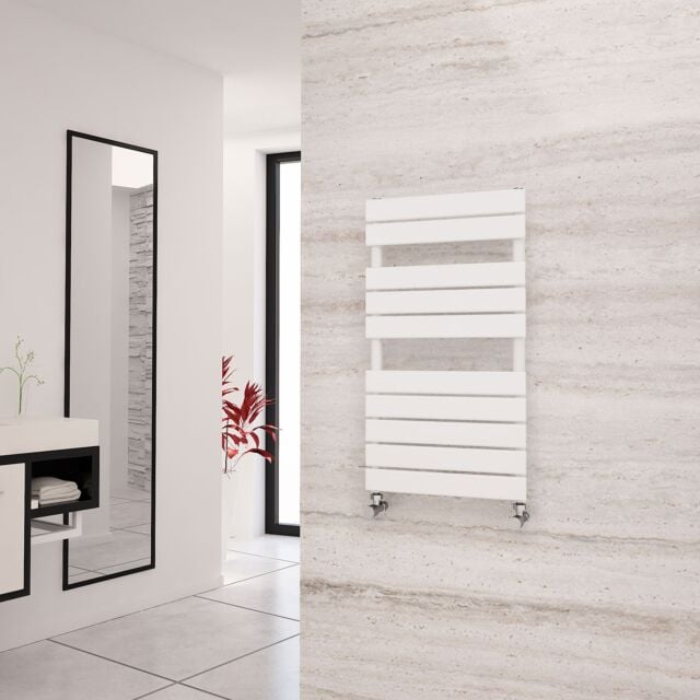 Alt Tag Template: Buy Eastgate Liso White Flat Tube Designer Towel Rail by Eastgate for only £123.10 in Huge Savings, SALE, White Designer Heated Towel Rails, Eastgate Heated Towel Rails, Eastgate Liso Designer Heated Towel Rails at Main Website Store, Main Website. Shop Now
