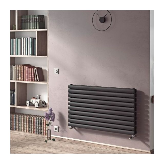 Alt Tag Template: Buy Eucotherm Nova Tube Double Panel Horizontal Designer Radiator Textured Matt Anthracite 410mm H x 1800mm W by Eucotherm for only £439.71 in Radiators, Designer Radiators, Horizontal Designer Radiators, 4000 to 4500 BTUs Radiators at Main Website Store, Main Website. Shop Now