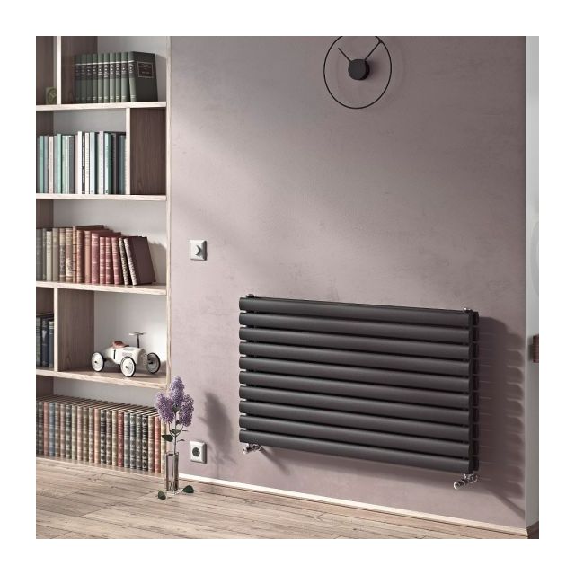 Alt Tag Template: Buy Eucotherm Nova Tube Double Panel Horizontal Designer Radiator Textured Matt Anthracite 584mm H x 1200mm W by Eucotherm for only £350.23 in Radiators, Designer Radiators, Horizontal Designer Radiators, 3500 to 4000 BTUs Radiators at Main Website Store, Main Website. Shop Now
