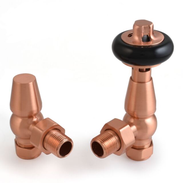 Alt Tag Template: Buy Plumbers Choice Faringdon Traditional Thermostatic Radiator Valve - Brushed Copper (Angled TRV) by Plumbers Choice for only £77.52 in Plumbers Choice, Plumbers Choice Valves & Accessories, Thermostatic Radiator Valves, Radiator Valves, Towel Rail Valves, Traditional Radiator Valves, Valve Packs, Thermostatic Radiator Valves at Main Website Store, Main Website. Shop Now