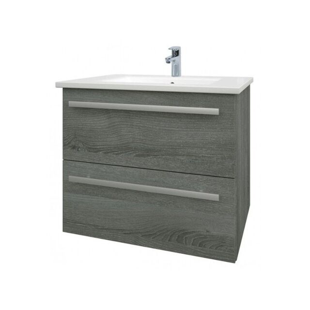 Alt Tag Template: Buy Kartell Purity Wall Mounted 2 Drawer Unit & Ceramic Basin 600mm - Grey Ash by Kartell for only £383.04 in Modern WC & Basin Units at Main Website Store, Main Website. Shop Now