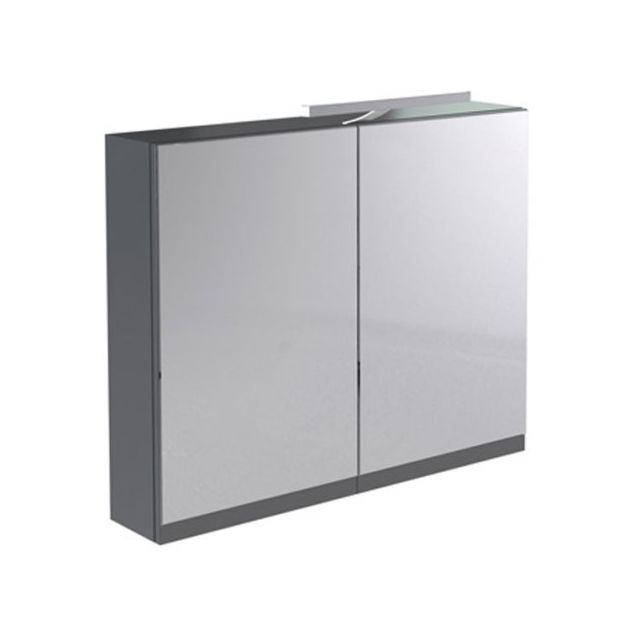 Alt Tag Template: Buy Kartell Ikon Mirror Cabinets with Light & Shaver Sockets Gloss Grey by Kartell for only £410.43 in Accessories, Bathroom Accessories, Shaver Sockets at Main Website Store, Main Website. Shop Now