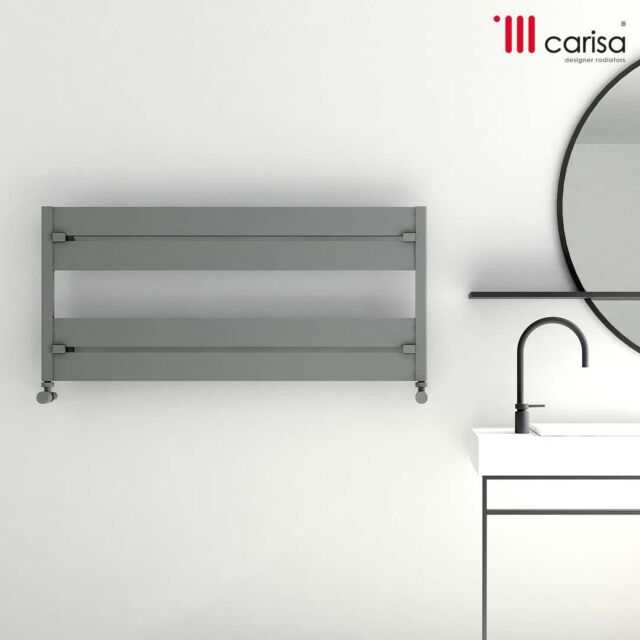 Alt Tag Template: Buy Carisa Mack Bath Horizontal Aluminium Designer Heated Towel Rail 505mm H x 1500mm W Textured Anthracite by Carisa for only £268.26 in Towel Rails, Carisa Designer Radiators, Designer Heated Towel Rails, Aluminium Designer Heated Towel Rails, Carisa Towel Rails at Main Website Store, Main Website. Shop Now