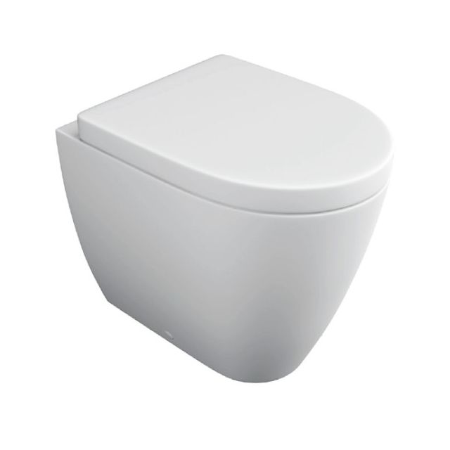 Alt Tag Template: Buy Kartell Genoa Ceramic Back To Wall Toilet WC Pan With Soft Close Seat by Kartell for only £318.96 in Kartell UK, Toilets, Kartell UK Bathrooms, Toilet Seats, Comfort Height Toilets, Back to Wall Toilets, Kartell UK - Toilets at Main Website Store, Main Website. Shop Now