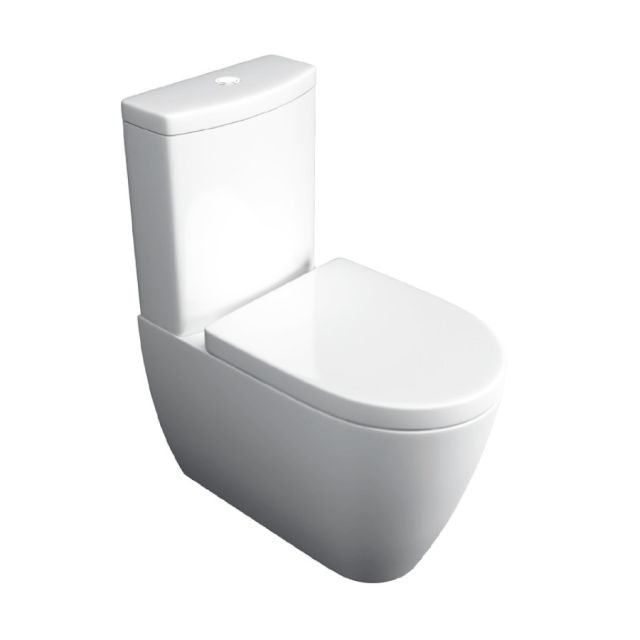 Alt Tag Template: Buy Kartell Genoa Ceramic Closed Couple Toilet WC Pan Close to Wall With Cistern & Soft Close Seat by Kartell for only £550.93 in Kartell UK, Toilets, Kartell UK Bathrooms, Toilet Cisterns, Toilet Seats, Corner Toilets, Close Coupled Toilets, Kartell UK - Toilets at Main Website Store, Main Website. Shop Now