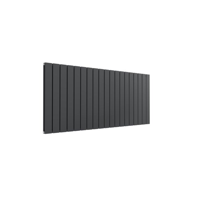Alt Tag Template: Buy Reina Flat Steel Anthracite Double Panel Horizontal Designer Radiator 600mm H x 1402mm W - Dual Fuel - Thermostatic by Reina for only £531.80 in Reina, Reina Designer Radiators, Dual Fuel Thermostatic Horizontal Radiators, Dual Fuel Standard Horizontal Radiators at Main Website Store, Main Website. Shop Now
