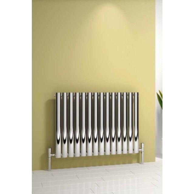 Alt Tag Template: Buy Reina Neva Steel Chrome Horizontal Designer Radiator 550mm H x 590mm W Single Panel Dual Fuel - Standard by Reina for only £290.88 in Reina, Reina Designer Radiators, Dual Fuel Standard Horizontal Radiators at Main Website Store, Main Website. Shop Now