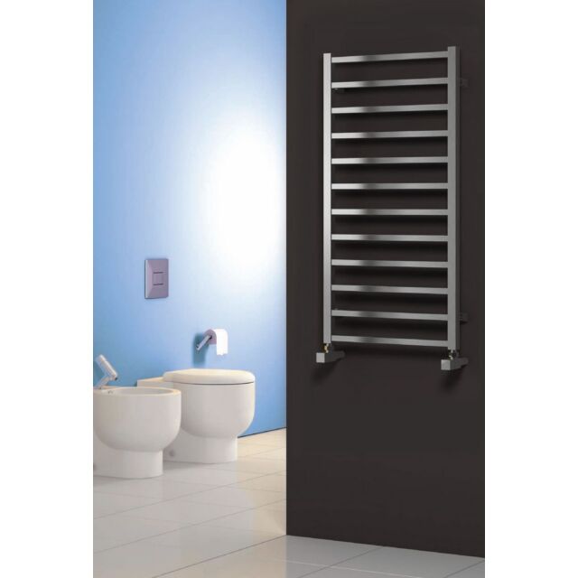 Alt Tag Template: Buy Reina Arden Brushed Stainless Steel Designer Heated Towel Rail 1000mm H x 500mm W Dual Fuel - Thermostatic by Reina for only £335.39 in Reina, Dual Fuel Thermostatic Towel Rails at Main Website Store, Main Website. Shop Now