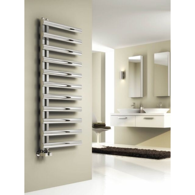 Alt Tag Template: Buy Reina Cavo Brushed Stainless Steel Designer Heated Towel Rail 880mm H x 500mm W Dual Fuel - Standard by Reina for only £383.14 in Reina, Dual Fuel Standard Towel Rails at Main Website Store, Main Website. Shop Now