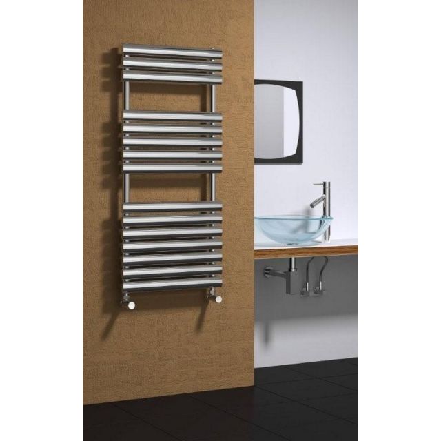 Alt Tag Template: Buy Reina Helin Polished Stainless Steel Designer Heated Towel Rail 1120mm H x 500mm W Dual Fuel - Thermostatic by Reina for only £478.61 in Reina, Dual Fuel Thermostatic Towel Rails at Main Website Store, Main Website. Shop Now