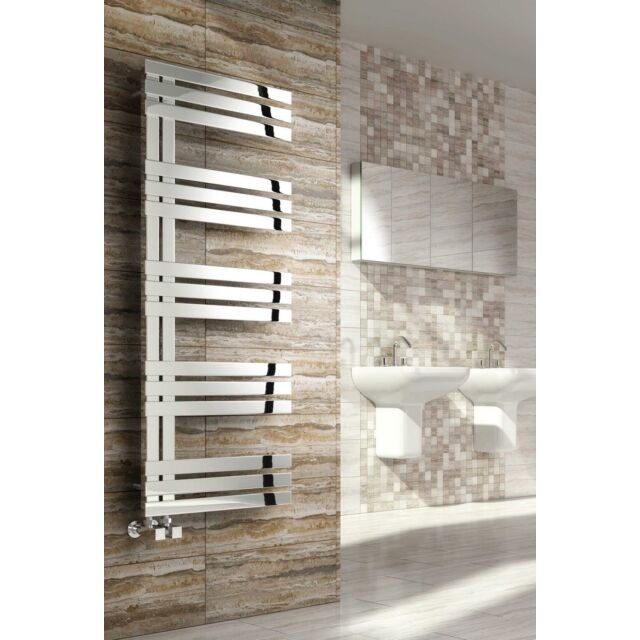 Alt Tag Template: Buy Reina Lovere Polished Stainless Steel Designer Heated Towel Rail 690mm H x 500mm W Dual Fuel - Thermostatic by Reina for only £402.72 in Reina, Dual Fuel Thermostatic Towel Rails at Main Website Store, Main Website. Shop Now