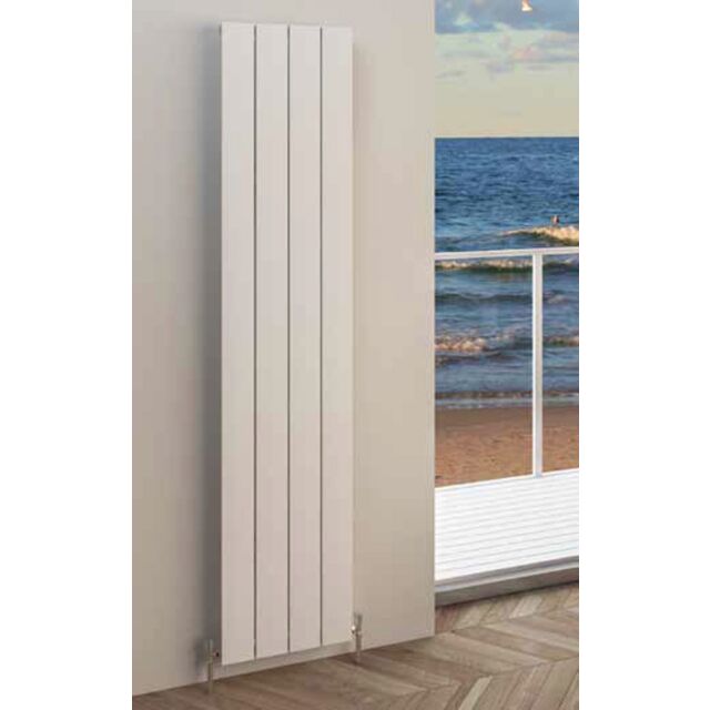 Alt Tag Template: Buy Eastbrook Rosano Matt White Aluminium Vertical Designer Radiator 600mm H x 280mm W Dual Fuel - Standard by Eastbrook for only £333.95 in Eastbrook Co., Dual Fuel Standard Vertical Radiators at Main Website Store, Main Website. Shop Now