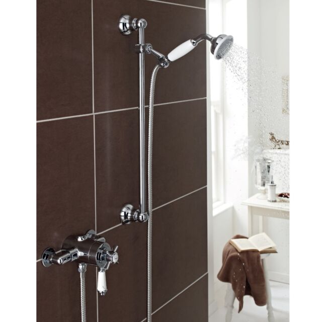 Alt Tag Template: Buy Kartell Klassique Thermostatic Exposed Mixer Shower With Adjustable Slide Rail Kit by Kartell for only £215.50 in Exposed Mixer Showers at Main Website Store, Main Website. Shop Now