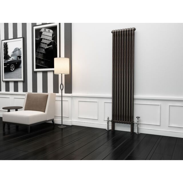 Alt Tag Template: Buy TradeRad Premium Raw Metal Lacquer Vertical 2 Column Radiator 1800mm H x 339mm W by TradeRad for only £259.43 in Shop By Brand, Radiators, TradeRad, Column Radiators, TradeRad Radiators, Vertical Column Radiators, TradeRad Premium Vertical Radiators, Raw Metal Vertical Column Radiators at Main Website Store, Main Website. Shop Now