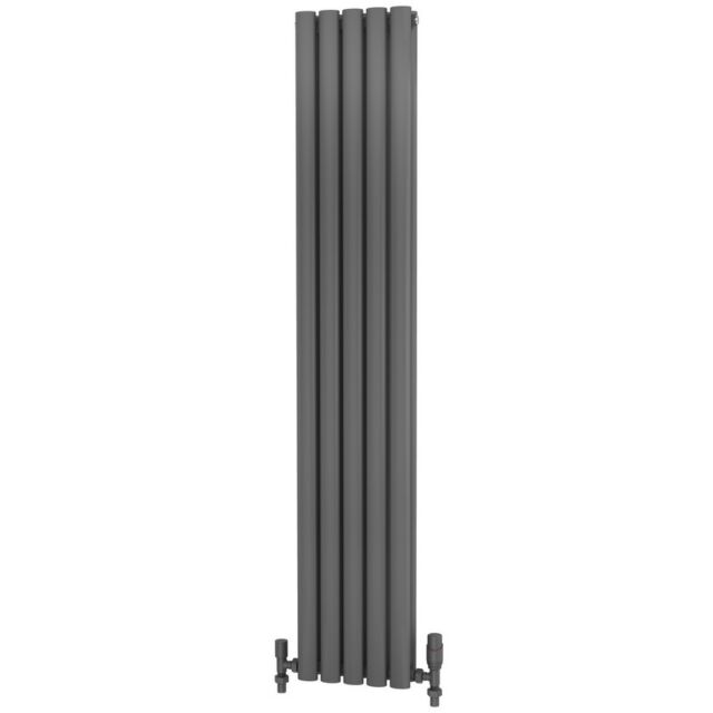 Alt Tag Template: Buy Traderad Elliptical Tube Steel Anthracite Vertical Designer Radiator 1600mm x 295mm Double Panel - Central Heating by TradeRad for only £217.57 in Shop By Brand, Radiators, TradeRad, View All Radiators, Designer Radiators, TradeRad Radiators, Vertical Designer Radiators, Traderad Elliptical Tube Designer Radiators, Anthracite Vertical Designer Radiators at Main Website Store, Main Website. Shop Now