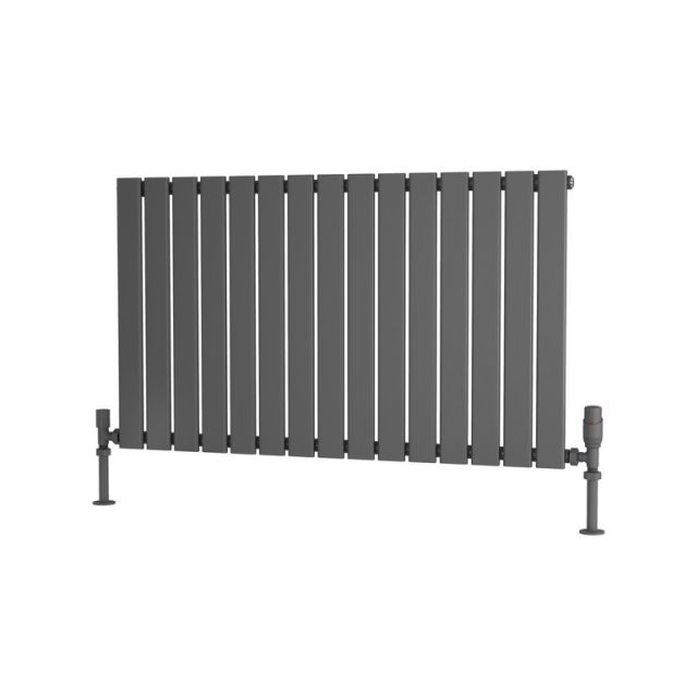 Alt Tag Template: Buy Traderad Flat Tube Steel Anthracite Horizontal Designer Radiator 600mm H x 1050mm W Single Panel - Central Heating by TradeRad for only £149.30 in Autumn Sale, Radiators, Designer Radiators, Horizontal Designer Radiators, Traderad Flat Tube Radiators at Main Website Store, Main Website. Shop Now
