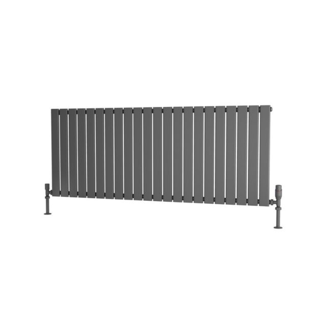 Alt Tag Template: Buy Traderad Flat Tube Steel Anthracite Horizontal Designer Radiator 600mm H x 1500mm W Single Panel - Central Heating by TradeRad for only £219.73 in Autumn Sale, Radiators, Designer Radiators, Horizontal Designer Radiators, Traderad Flat Tube Radiators, Anthracite Horizontal Designer Radiators at Main Website Store, Main Website. Shop Now