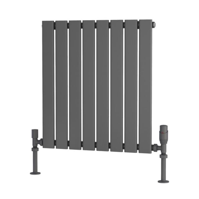 Alt Tag Template: Buy Traderad Flat Tube Steel Anthracite Horizontal Designer Radiator 600mm H x 600mm W Single Panel - Central Heating by TradeRad for only £97.37 in Autumn Sale, Radiators, Designer Radiators, Horizontal Designer Radiators, Traderad Flat Tube Radiators, Anthracite Horizontal Designer Radiators at Main Website Store, Main Website. Shop Now
