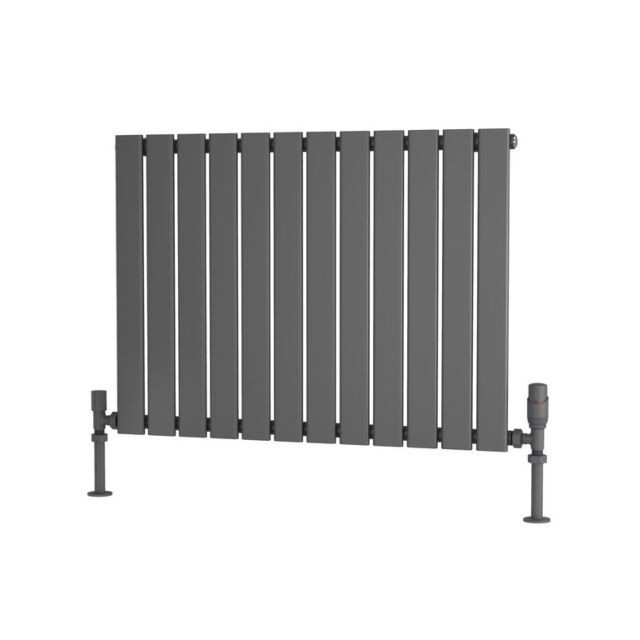 Alt Tag Template: Buy Traderad Flat Tube Steel Anthracite Horizontal Designer Radiator 600mm H x 820mm W Single Panel - Central Heating by TradeRad for only £127.07 in Autumn Sale, Radiators, Designer Radiators, Horizontal Designer Radiators, Traderad Flat Tube Radiators, Anthracite Horizontal Designer Radiators at Main Website Store, Main Website. Shop Now