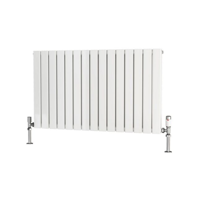 Alt Tag Template: Buy Traderad Flat Tube Steel White Horizontal Designer Radiator 600mm H x 1050mm W Double Panel - Electric Only - Thermostatic by TradeRad for only £412.85 in Shop By Brand, Radiators, TradeRad, Electric Radiators, Electric Thermostatic Radiators, TradeRad Radiators, Traderad Flat Tube Radiators, Electric Thermostatic Horizontal Radiators at Main Website Store, Main Website. Shop Now