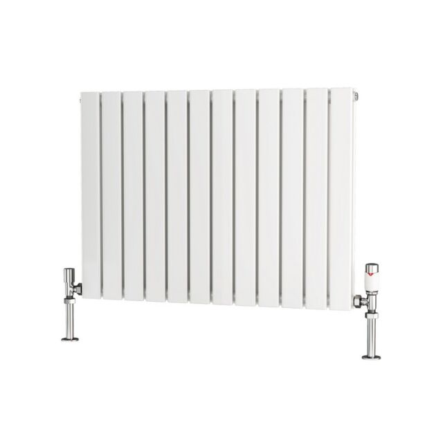 Alt Tag Template: Buy Traderad Flat Tube Steel White Horizontal Designer Radiator 600mm H x 820mm W Double Panel - Electric Only - Thermostatic by TradeRad for only £368.77 in Shop By Brand, Radiators, TradeRad, Electric Radiators, Electric Thermostatic Radiators, TradeRad Radiators, Traderad Flat Tube Radiators, Electric Thermostatic Horizontal Radiators at Main Website Store, Main Website. Shop Now