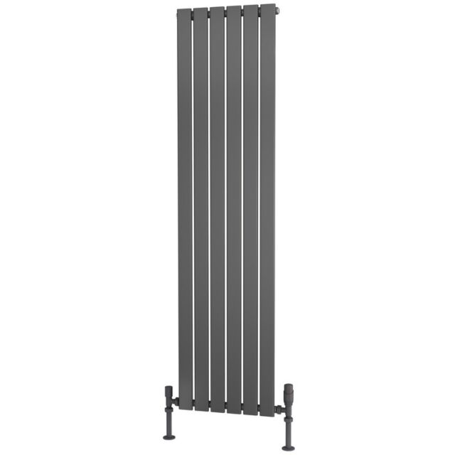 Alt Tag Template: Buy Traderad Flat Tube Steel Anthracite Vertical Designer Radiator 1600mm H x 412mm W Single Panel - Central Heating by TradeRad for only £154.69 in Autumn Sale, Radiators, Designer Radiators, Vertical Designer Radiators, Traderad Flat Tube Radiators, Anthracite Vertical Designer Radiators at Main Website Store, Main Website. Shop Now