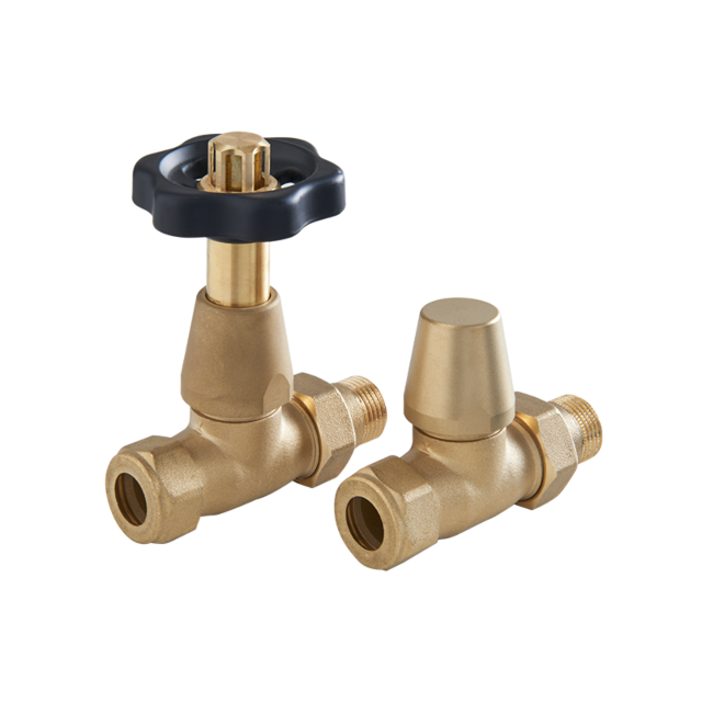 Alt Tag Template: Buy TradeRad Black & Brass TRV Straight Radiator Valves by TradeRad for only £108.07 in TradeRad Accessories, Thermostatic Radiator Valves, Radiator Valves, Towel Rail Valves, Valve Packs, Straight Radiator Valves, Thermostatic Radiator Valves at Main Website Store, Main Website. Shop Now