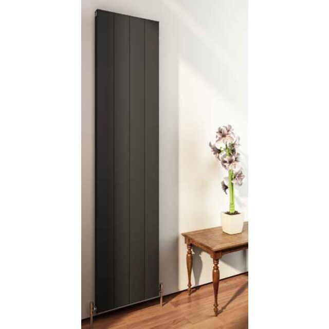 Alt Tag Template: Buy Eastbrook Vesima Matt Anthracite Aluminium Vertical Designer Radiator 1800mm H x 403mm W Electric Only - Thermostatic by Eastbrook for only £578.14 in Eastbrook Co., Electric Thermostatic Vertical Radiators at Main Website Store, Main Website. Shop Now