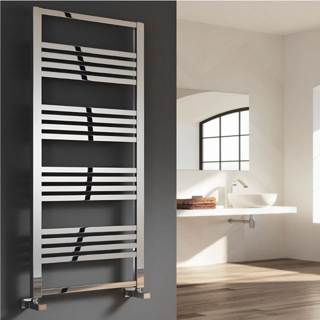 Alt Tag Template: Buy Reina Bolca Aluminium Designer Heated Towel Rail 1200mm H x 485mm W Polished Electric Only - Standard by Reina for only £449.44 in Reina, Electric Standard Designer Towel Rails at Main Website Store, Main Website. Shop Now