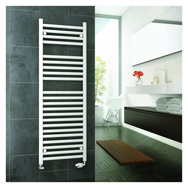 Alt Tag Template: Buy Reina Diva Steel Straight White Heated Towel Rail 1200mm x 300mm Electric Only - Thermostatic by Reina for only £220.22 in Reina, Heated Towel Rails Ladder Style, Electric Thermostatic Towel Rails Vertical, White Ladder Heated Towel Rails, Straight White Heated Towel Rails at Main Website Store, Main Website. Shop Now