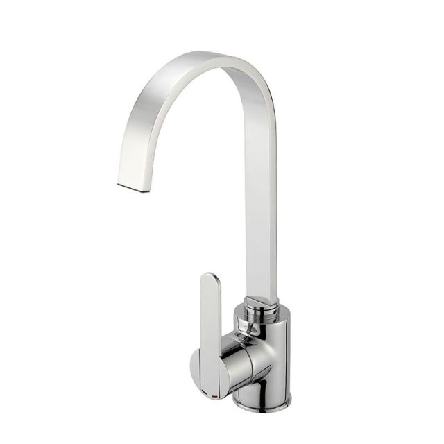 Alt Tag Template: Buy Reginox AMUR CH Single Lever Durable Swan Neck Kitchen Mixer Tap, Chrome by Reginox for only £148.54 in Shop By Brand, Kitchen, Kitchen Taps, Reginox, Reginox Kitchen Taps, Kitchen Deck Mixer Taps, Kitchen Mono Mixer Taps at Main Website Store, Main Website. Shop Now