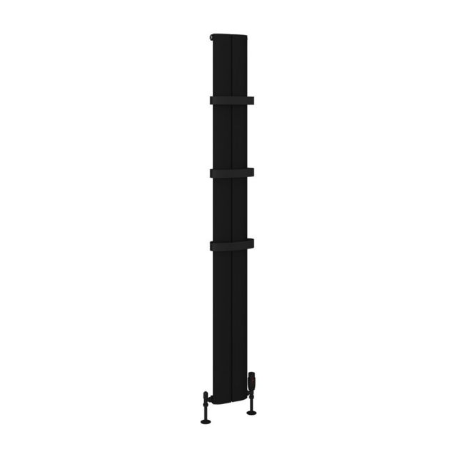 Alt Tag Template: Buy Eastbrook Berlini Aluminium Matt Black Vertical Designer Radiator 1800mm H x 185mm W Electric Only - Thermostatic by Eastbrook for only £345.25 in Eastbrook Co., Electric Thermostatic Vertical Radiators at Main Website Store, Main Website. Shop Now