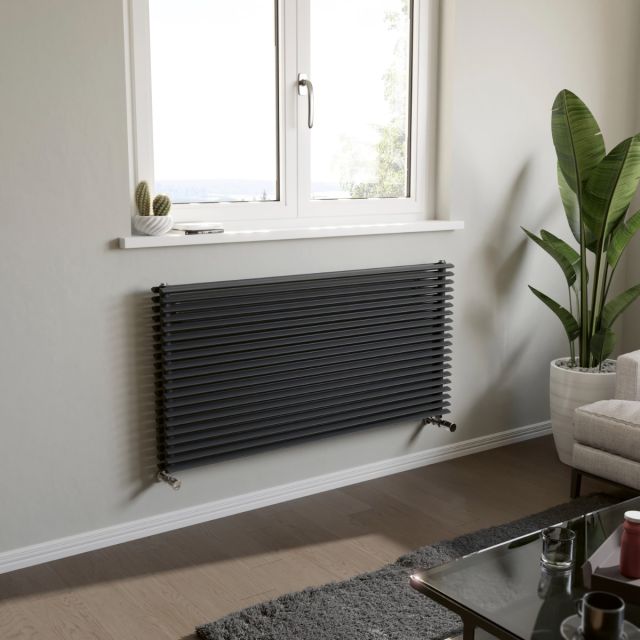 Alt Tag Template: Buy Eucotherm Corus Double Horizontal Triangle Tube Radiator by Eucotherm for only £374.91 in Shop By Brand, Radiators, Eucotherm, View All Radiators, Designer Radiators, Eucotherm Radiators, Horizontal Designer Radiators at Main Website Store, Main Website. Shop Now