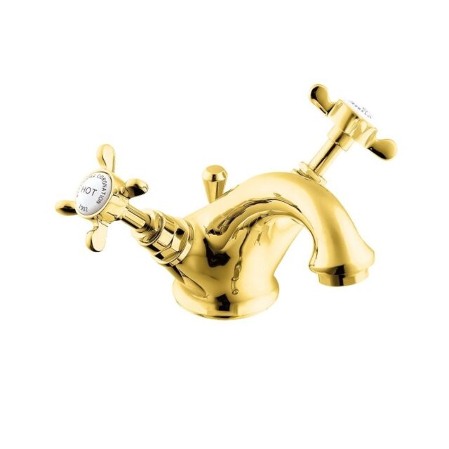 Alt Tag Template: Buy Methven Deva Coronation Brass Mono Basin Mixer Tap With Pop-Up Waste Gold by Methven Deva for only £255.35 in Taps & Wastes, Basin Taps at Main Website Store, Main Website. Shop Now