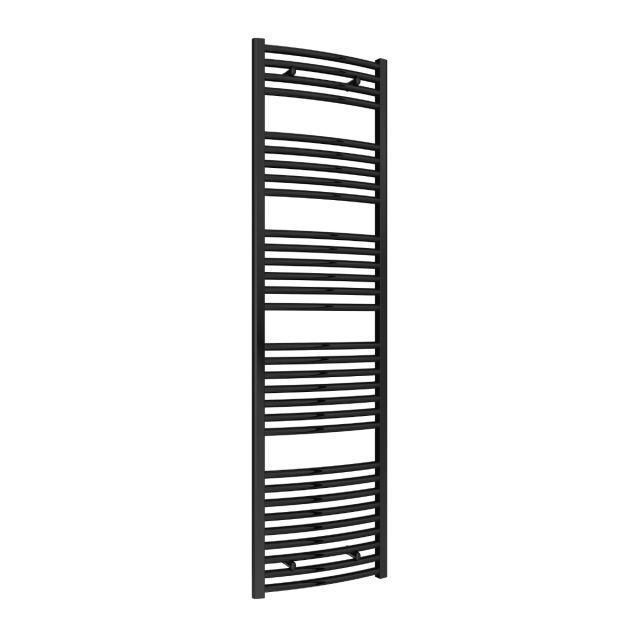 Alt Tag Template: Buy Reina Diva Steel Curved Black Heated Towel Rail 1800mm H x 500mm W Central Heating by Reina for only £114.02 in 2000 to 2500 BTUs Towel Rails, Black Curved Heated Towel Rails at Main Website Store, Main Website. Shop Now