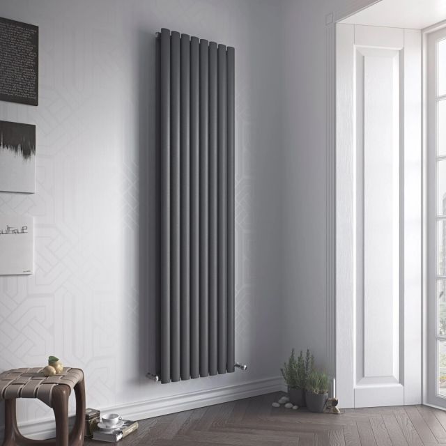 Alt Tag Template: Buy Eucotherm Nova Tube single Panel Vertical Designer Radiator Textured Matt Anthracite 1500mm H x 410mm W by Eucotherm for only £226.80 in 2000 to 2500 BTUs Radiators, Vertical Designer Radiators at Main Website Store, Main Website. Shop Now