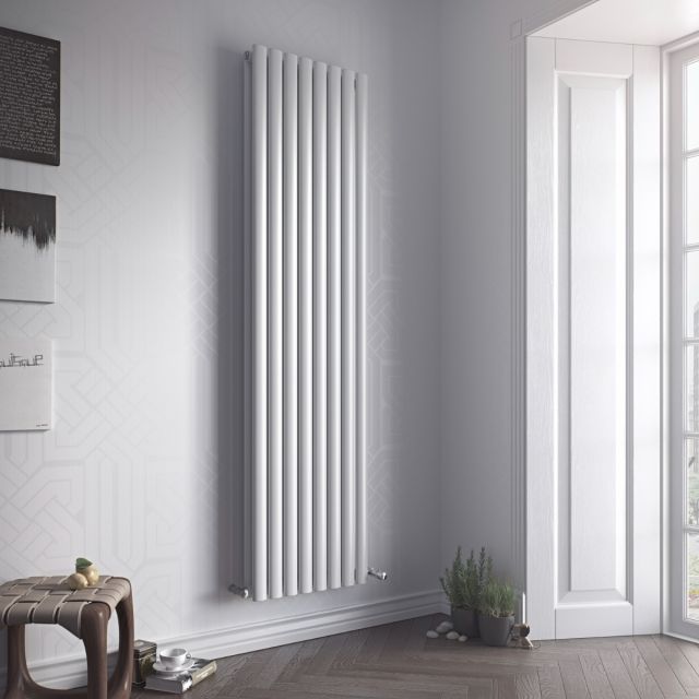 Alt Tag Template: Buy Eucotherm Nova Duo Tube Double Panel Vertical Designer Radiator White 1800mm H x 410mm W by Eucotherm for only £399.60 in 4000 to 4500 BTUs Radiators at Main Website Store, Main Website. Shop Now