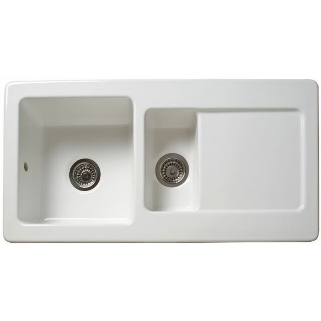 Alt Tag Template: Buy Reginox Ceramic White Single & Half Bowl & Drainer Sink by Reginox for only £255.35 in Reginox, Ceramic Kitchen Sinks, Reginox Ceramic Kitchen Sinks at Main Website Store, Main Website. Shop Now