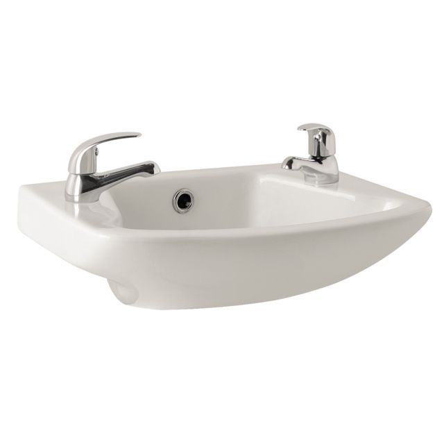 Alt Tag Template: Buy Kartell G4K 2 Tap Hole Cloakroom Basin 465mm by Kartell for only £77.14 in Taps & Wastes, Suites, Basins, Kartell UK, Basin Taps, Cloakroom Basins at Main Website Store, Main Website. Shop Now