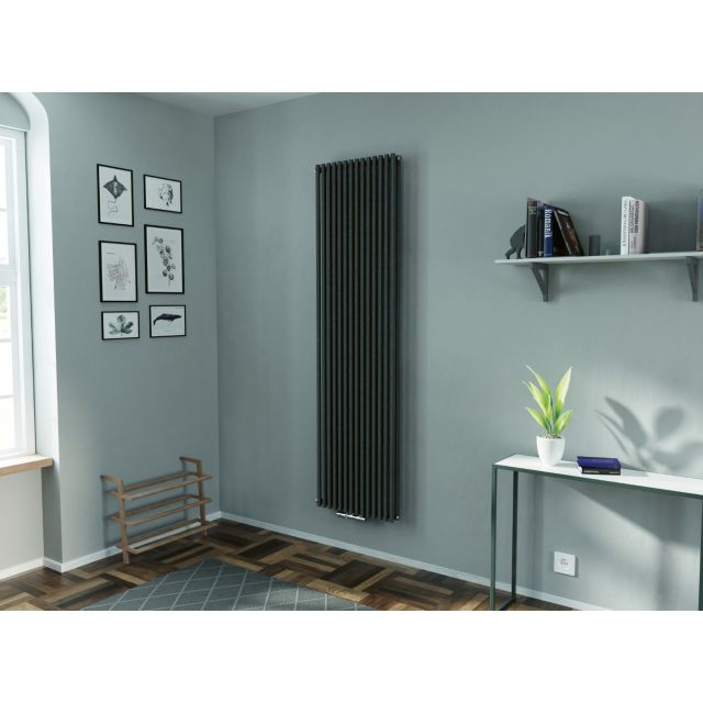 Alt Tag Template: Buy Eucotherm Gaja Single Tube Vertical Designer Radiator 1800mm H x 400mm W, Textured Matt Anthracite by Eucotherm for only £249.94 in Shop By Brand, Radiators, Eucotherm, View All Radiators, Designer Radiators, Eucotherm Radiators, Vertical Designer Radiators, Anthracite Vertical Designer Radiators at Main Website Store, Main Website. Shop Now