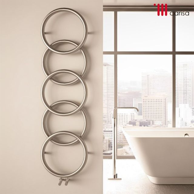 Alt Tag Template: Buy Carisa Halo Stainless Steel Designer Heated Towel Rail 930mm x 400mm Brushed Polished by Carisa for only £615.18 in Towel Rails, Carisa Designer Radiators, Designer Heated Towel Rails, Carisa Towel Rails, Stainless Steel Designer Heated Towel Rails at Main Website Store, Main Website. Shop Now