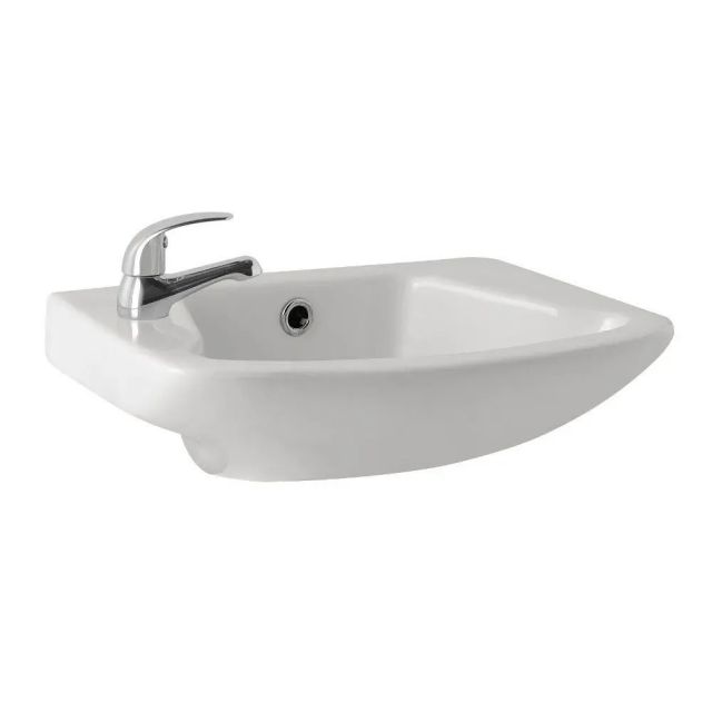 Alt Tag Template: Buy Kartell G4K 1 Tap Hole Cloakroom Basin 465mm by Kartell for only £77.14 in Taps & Wastes, Suites, Basins, Kartell UK, Basin Taps, Cloakroom Basins at Main Website Store, Main Website. Shop Now