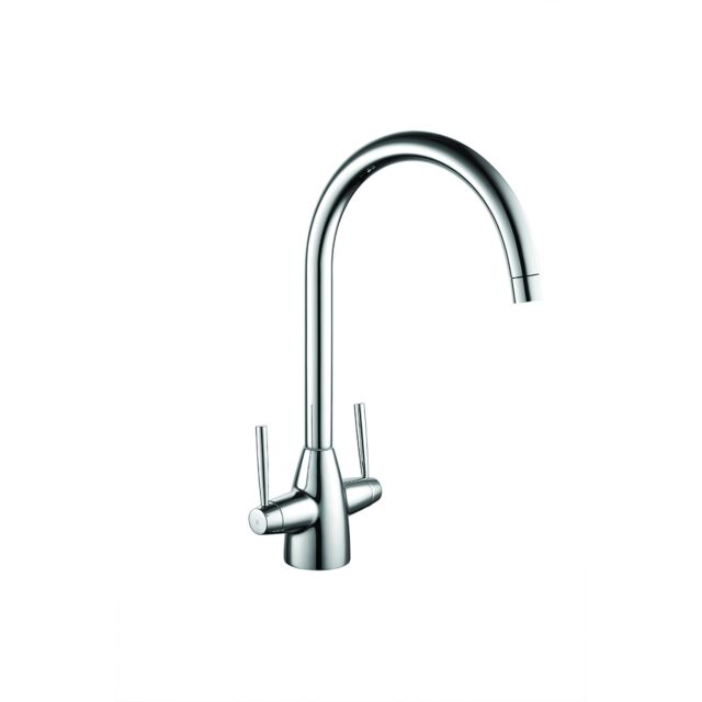 Alt Tag Template: Buy Kartell Mono Kitchen Sink Mixer Tap Dual Handle Deck Mounted - Polished Chrome by Kartell for only £74.13 in Kitchen, Kitchen Taps at Main Website Store, Main Website. Shop Now