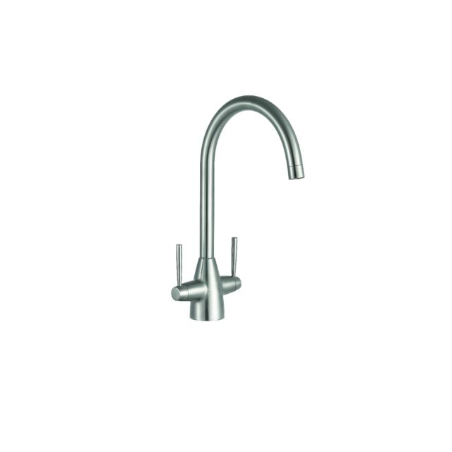 Alt Tag Template: Buy Kartell Mono Kitchen Sink Mixer Tap Dual Handle - Brushed Steel by Kartell for only £90.13 in Kitchen, Kitchen Taps at Main Website Store, Main Website. Shop Now