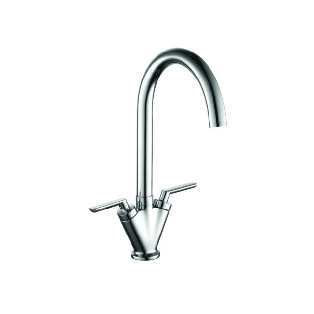 Alt Tag Template: Buy Kartell Mono Kitchen Sink Mixer Tap Dual Handle - Polished Chrome by Kartell for only £63.47 in Kitchen, Kitchen Taps at Main Website Store, Main Website. Shop Now