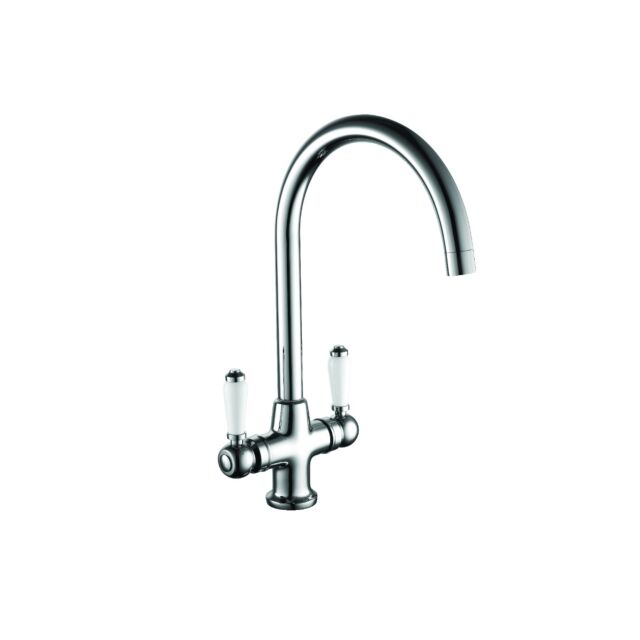 Alt Tag Template: Buy Kartell Traditional Mono Kitchen Sink Mixer Tap Dual Handle - Polished Chrome by Kartell for only £84.80 in Kitchen, Kitchen Taps at Main Website Store, Main Website. Shop Now