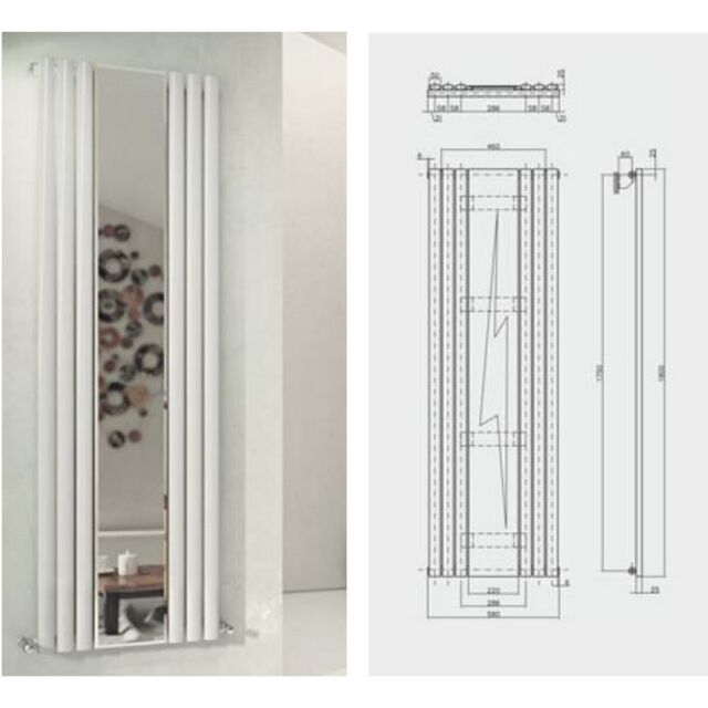Alt Tag Template: Buy MaxtherM Ledbury Steel White Mirror Vertical Designer Radiator 1800mm H x 584mm W Single Panel by MaxtherM for only £463.10 in MaxtherM, Maxtherm Designer Radiators, 2000 to 2500 BTUs Radiators at Main Website Store, Main Website. Shop Now