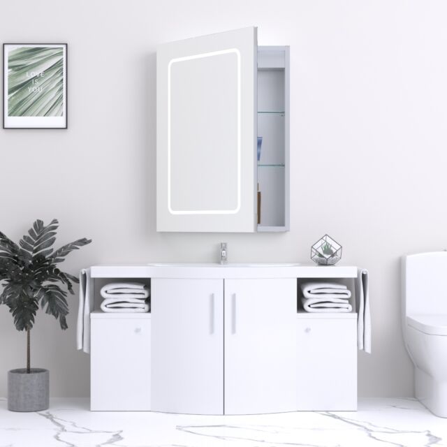 Alt Tag Template: Buy Kartell Reflections Fine LED Mirror Cabinet 700mm H x 500mm W by Kartell for only £260.50 in Bathroom Cabinets & Storage, Modern Bathroom Cabinets at Main Website Store, Main Website. Shop Now