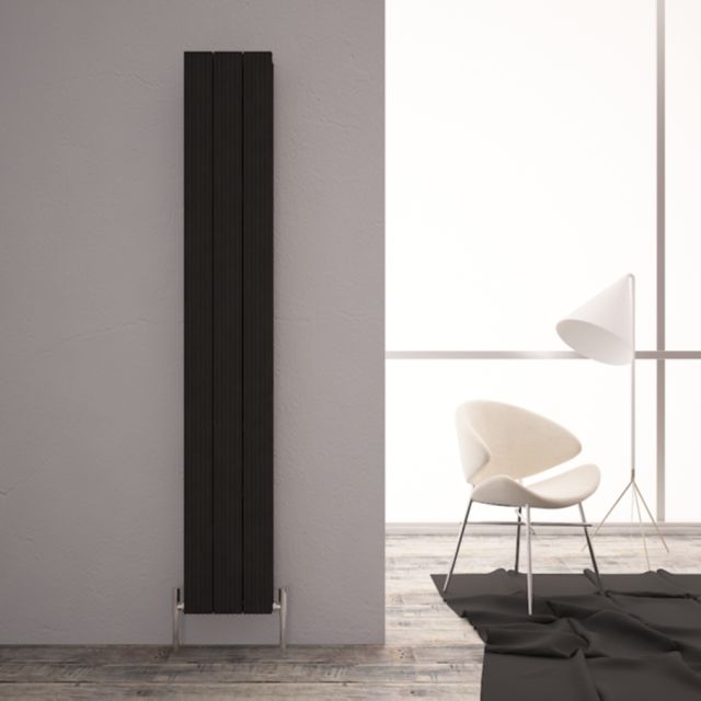 Alt Tag Template: Buy Carisa Monza Aluminium Vertical Designer Radiator 1800mm H x 280mm W Double Panel - Textured Black by Carisa for only £320.38 in Aluminium Radiators, Carisa Designer Radiators, 4000 to 4500 BTUs Radiators, Vertical Designer Radiators at Main Website Store, Main Website. Shop Now